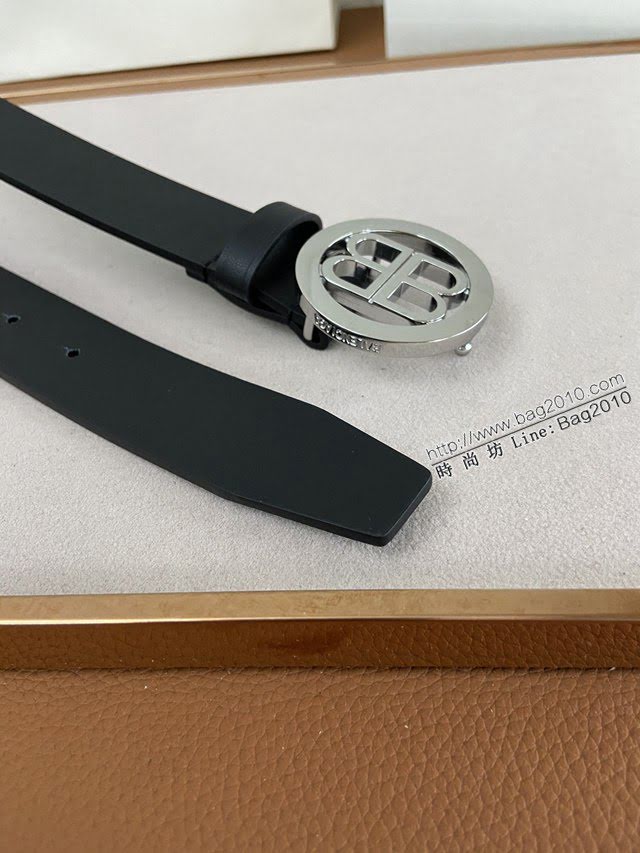 Balenciaga女士皮帶 巴黎世家雙面用牛皮腰帶  jjp1256
